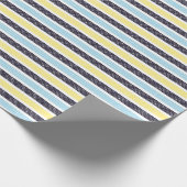 Speelse gestreepte stippenpatroon cadeaupapier (Hoek)