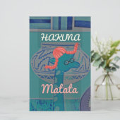 Speelse Giraffe Art: een Afrikaans genot Briefpapier (Staand voorkant)