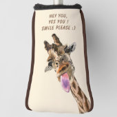 Speelse Giraffe Funny Golf Head Hoesje Aangepaste Golfheadcover (Draai 90)
