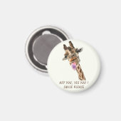 Speelse Giraffe Funny Magnet Gift - Cartoon Magneet (Voorkant / Achterkant)