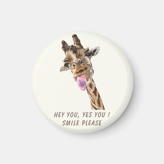 Speelse Giraffe Funny Magnet Gift - Cartoon Magneet (Voorkant)
