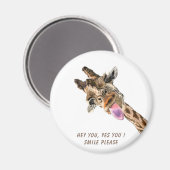 Speelse Giraffe Funny Magnet Gift - Smile Magneet (Voorkant / Achterkant)