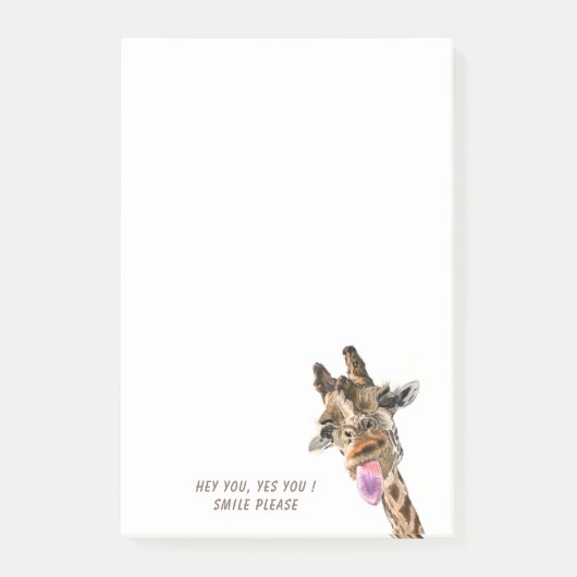 Speelse Giraffe Grappige Post-it® Notities Notes (Voorkant)