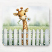 Speelse Giraffe met Daisy Muismat (Voorkant)