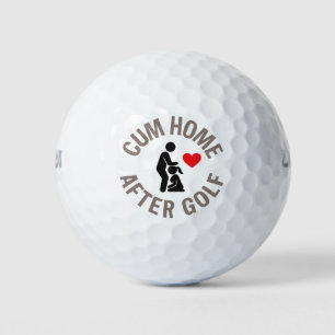 Speelse golfballen: thuis wacht na elke schommel golfballen