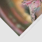 Speelse Gotische Gargoyle Floral Crown Decoupage Tissuepapier (Detail)