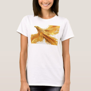 Speelse Gouden Abstracte Adelaar Kunstcompositie T-shirt