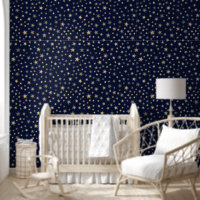 Speelse Gouden Sterren Midnight Sky