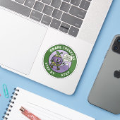 Speelse Grape Hiker Trail Vriendschap Sticker (Laptop met iPhone)