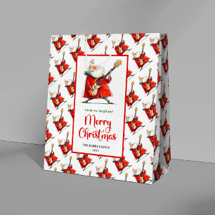 Speelse grappige Kerstman minimalistische feesteli Medium Cadeauzakje
