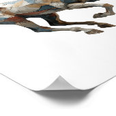 Speelse Grijze ABSTRACTE KUNST Grafisch ontwerp Poster (Hoek)