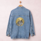 Speelse grillige kat denim jas jacket (Hangar)