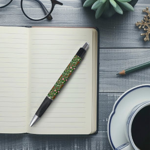 Speelse groene feestelijke gemberkoek snoeppatroon pen