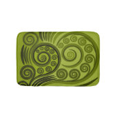 Speelse groene varenbladwerveling badmat (Voorkant)