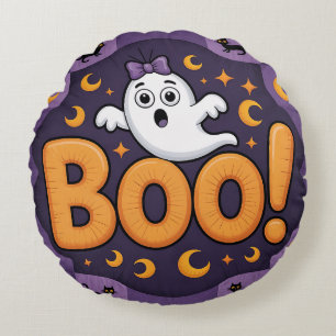 Speelse Halloween-deken, kussensloop Rond Kussen