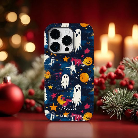 Speelse Halloween Geest Patroon Case-Mate iPhone Case