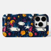 Speelse Halloween Geest Patroon Case-Mate iPhone Case (Achterkant (horizontaal))