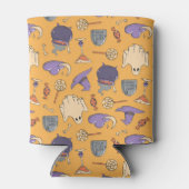 Speelse Halloween geesten en heksen patroon Blikjeskoeler (Achterkant)