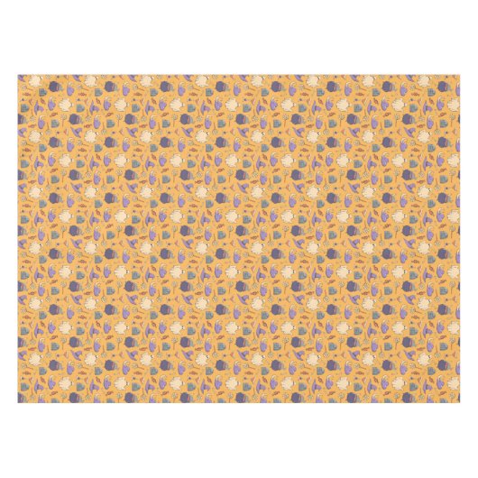 Speelse Halloween geesten en heksen patroon Tafelkleed (Voorkant (Horizontaal))