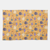 Speelse Halloween geesten en heksen patroon Theedoek (Horizontaal)