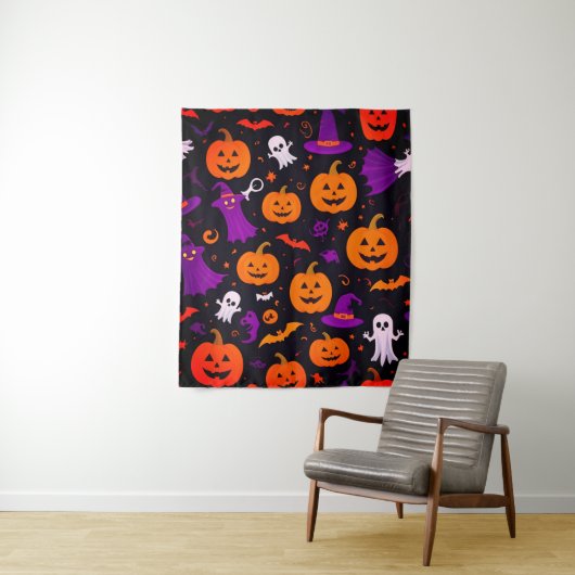 Speelse Halloween Wandkleed (In situ)