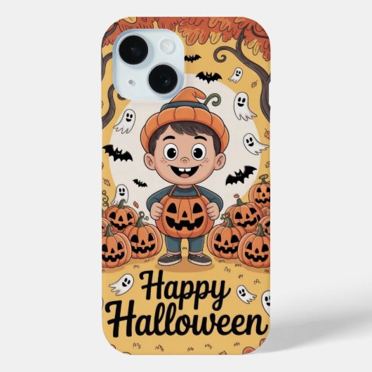 Speelse Happy Halloween Pumpkin iPhone / iPad case (Achterkant)