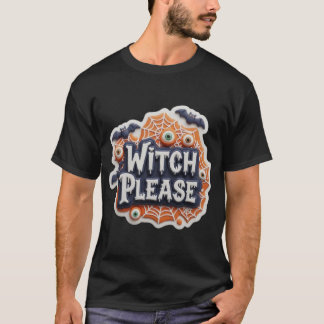 Speelse Heks Alsjeblieft Halloween-afbeelding T-shirt