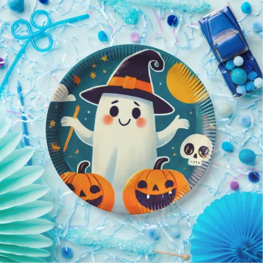 Speelse heks Halloween Party Bord - Cartoon (Feest)