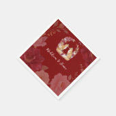 Speelse Herfst Fox bruiloft Servet (Hoek)