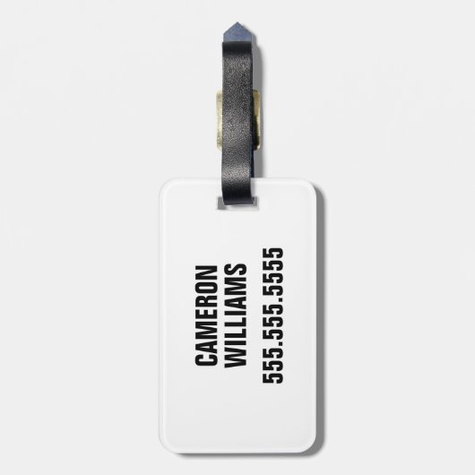 Speelse hond zwemmen onder water ontwerp bagagelabel (Achterkant verticaal)