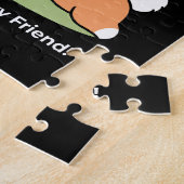 Speelse honden met bloemenkronen – Fun Spring Them Legpuzzel (Zijkant)