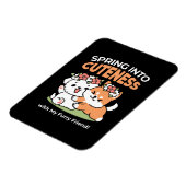 Speelse honden met bloemenkronen – Fun Spring Them Magneet (Linkerzijde)