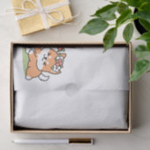 Speelse honden met bloemenkronen – Fun Spring Them Tissuepapier (Geschenk)