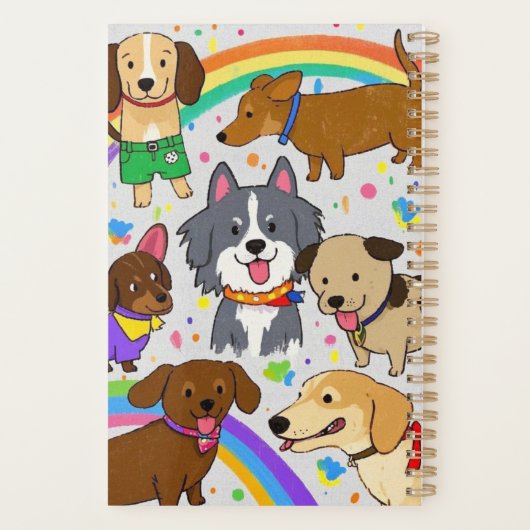 Speelse honden Puppies Planner (Achterkant)