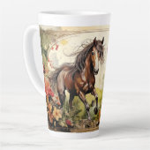 Speelse Horse Latte Mok (Linkerhoek)