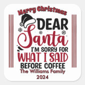 Speelse humoristische Kerst stickers (Voorkant)