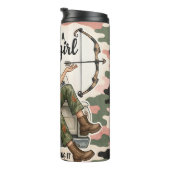 Speelse Huntress, Schattigee Camo-stijl Thermosbeker (Geroteerd rechts)