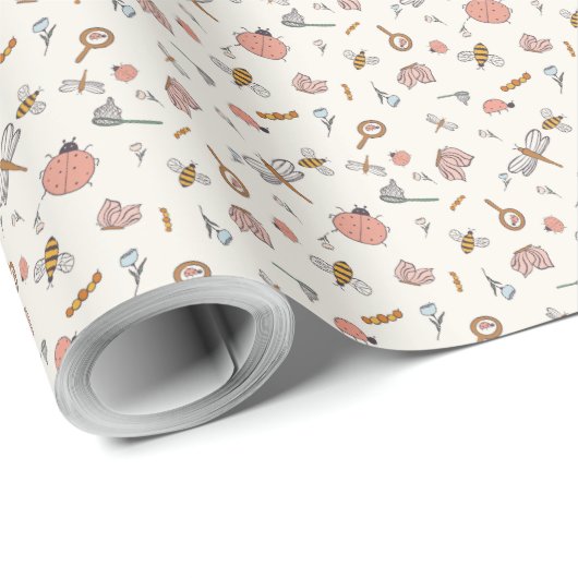 Speelse insecten | Verjaardag van bijen, insecten Cadeaupapier (Rol Hoek)