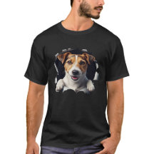 Speelse Jack Russell Terrier Gescheurd Papier Effe