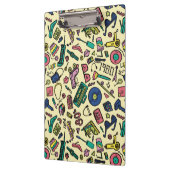 Speelse jaren 80 Doodle Art Pattern Klembord (Links)