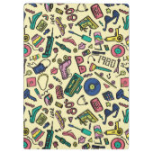 Speelse jaren 80 Doodle Art Pattern Klembord (Achterkant)