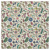 Speelse jaren 80 Doodle Art Pattern Stof (Swatch)