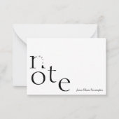 Speelse Just a Note in Motion met scriptnaam Notitiekaartje (Voorkant)