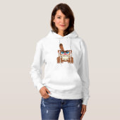 Speelse Kat met Big Blue Eyes Fun Whimsical Kat Hoodie (Voorkant volledig)