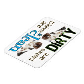 Speelse Kat Rechthoek Vaatwasser Magneet (Linkerzijde)