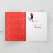 speelse kat voor 12e verjaardag kaart (Binnen)