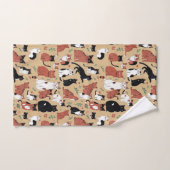 Speelse Katten Op Een Tan Achtergrond Bad Handdoek (Handdoek)