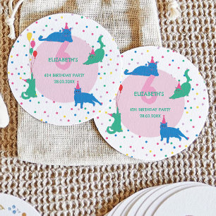 Speelse Katten Purrfecte Verjaardag Ronde Sticker
