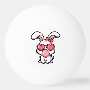 speelse Kawaii Konijn met Bubblegum Bel Pingpongballen