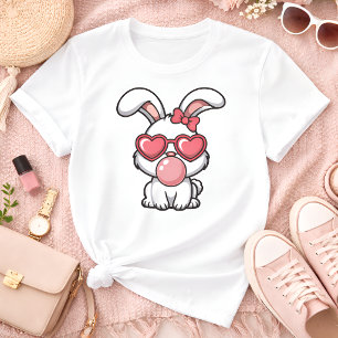 speelse Kawaii Konijn met Bubblegum Bel T-shirt